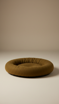 Soft wool pet bed in Moss Brown