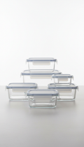 Glass Food Storage Container Set With Bamboo Lids